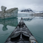 Floating icebergs at Styggevatnet