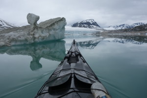 Floating icebergs at Styggevatnet